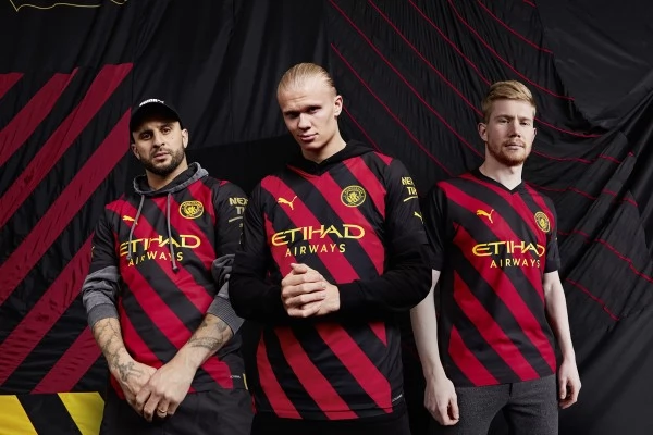 Maillot de Foot Manchester City Stones 5 Tenue Extérieur 2022/23